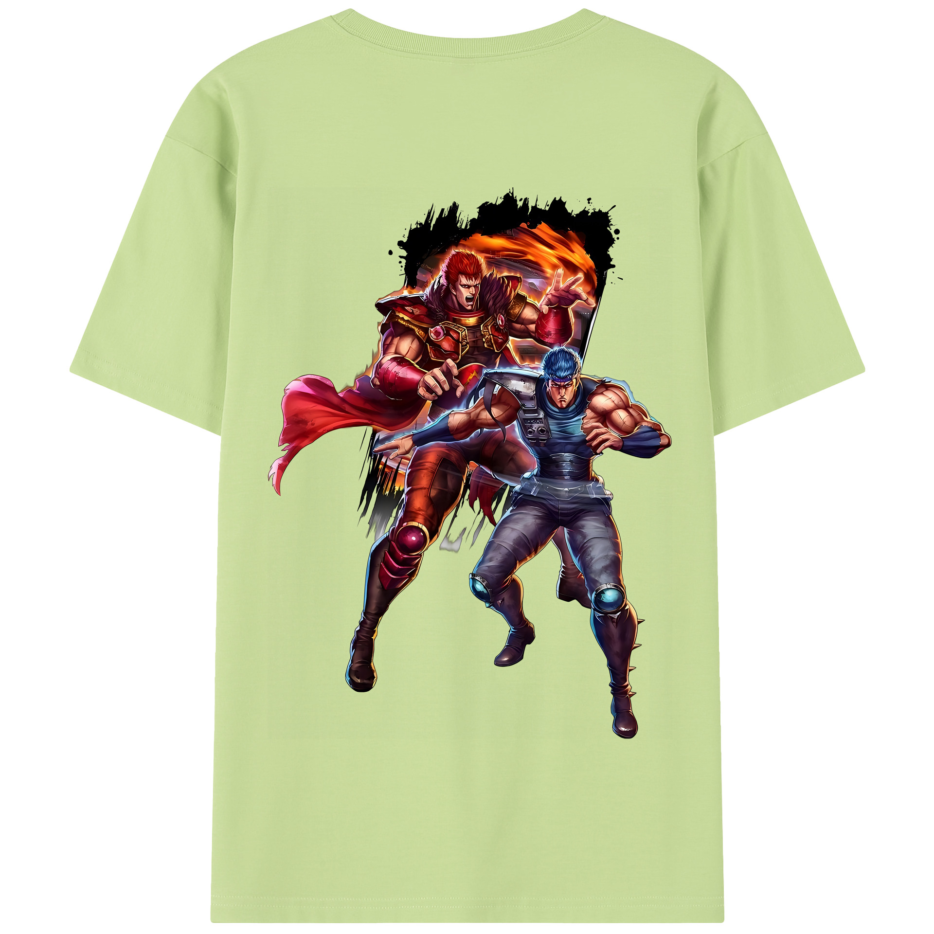 （画像用） 北斗の拳 Fist of the North Star 綿100％半袖Tシャツ（背面プリント）